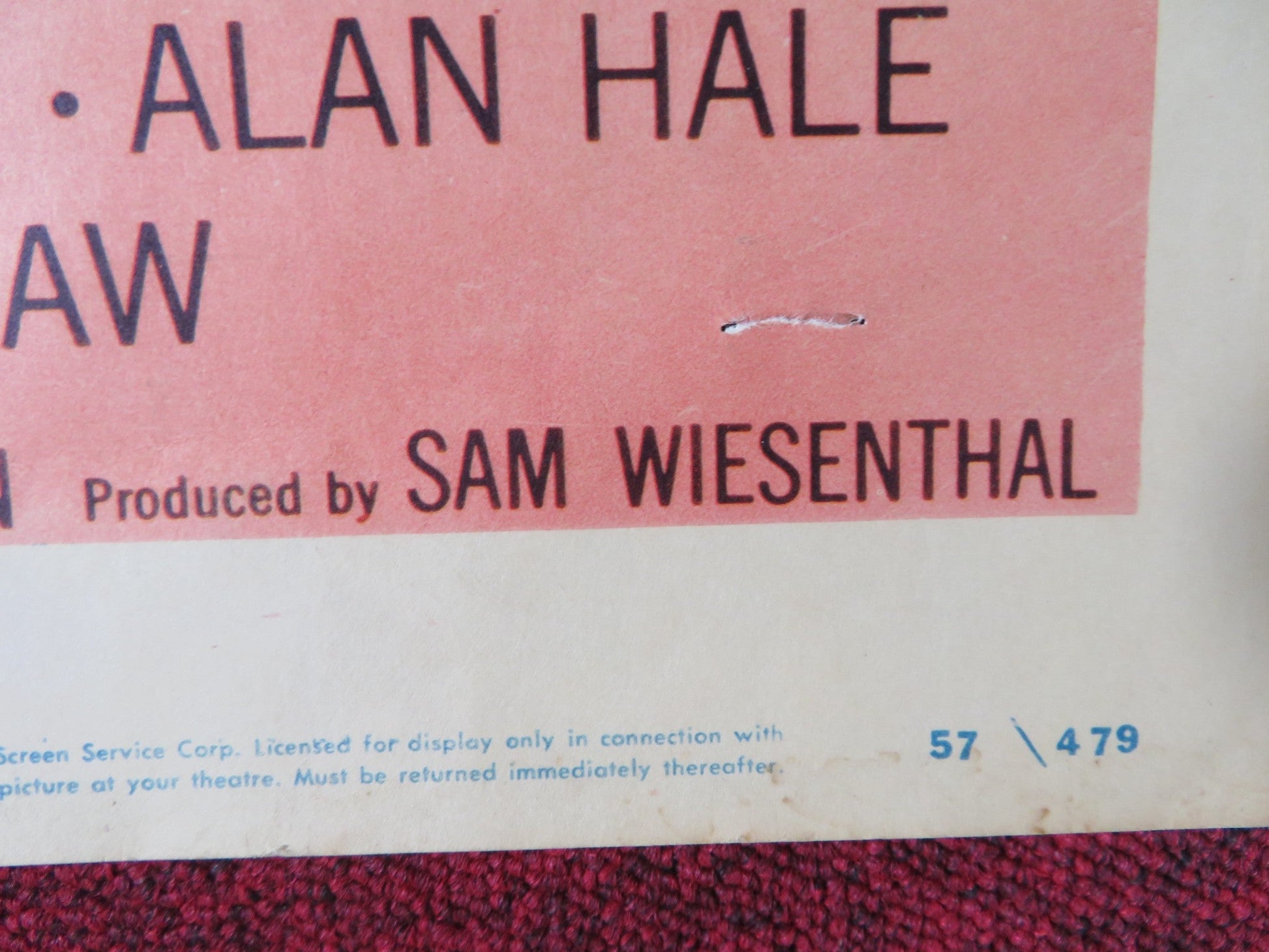 ALL MINE TO GIVE US INSERT POSTER GLYNIS JOHNS CAMERON MITCHELL 1957 - Rendezvous Cinema