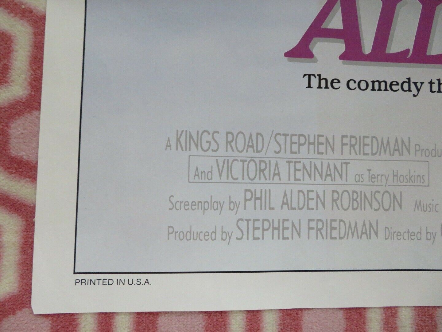 ALL OF ME FOLDED US ONE SHEET POSTER STEVE MARTIN LILY TOMLIN 1984 - Rendezvous Cinema