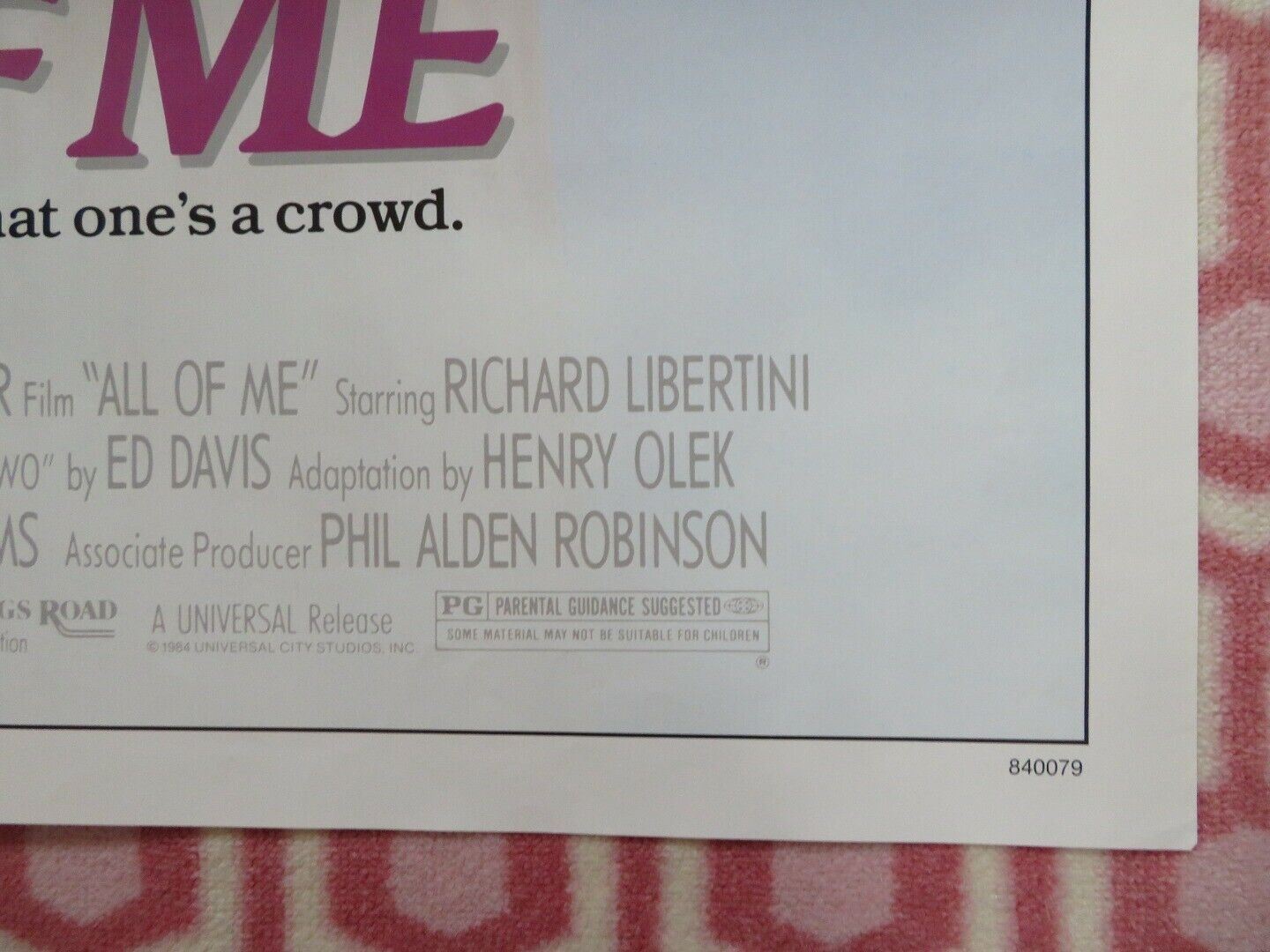 ALL OF ME FOLDED US ONE SHEET POSTER STEVE MARTIN LILY TOMLIN 1984 - Rendezvous Cinema