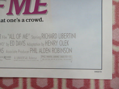 ALL OF ME FOLDED US ONE SHEET POSTER STEVE MARTIN LILY TOMLIN 1984 - Rendezvous Cinema