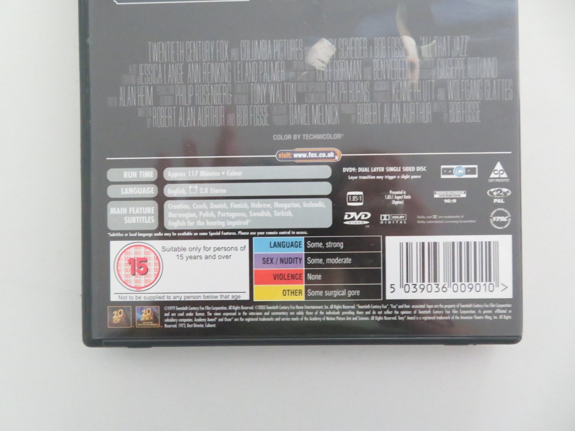 ALL THAT JAZZ (DVD) ROY SCHEIDER JESSICA LANGE 1979 REGION 2 Movie posters