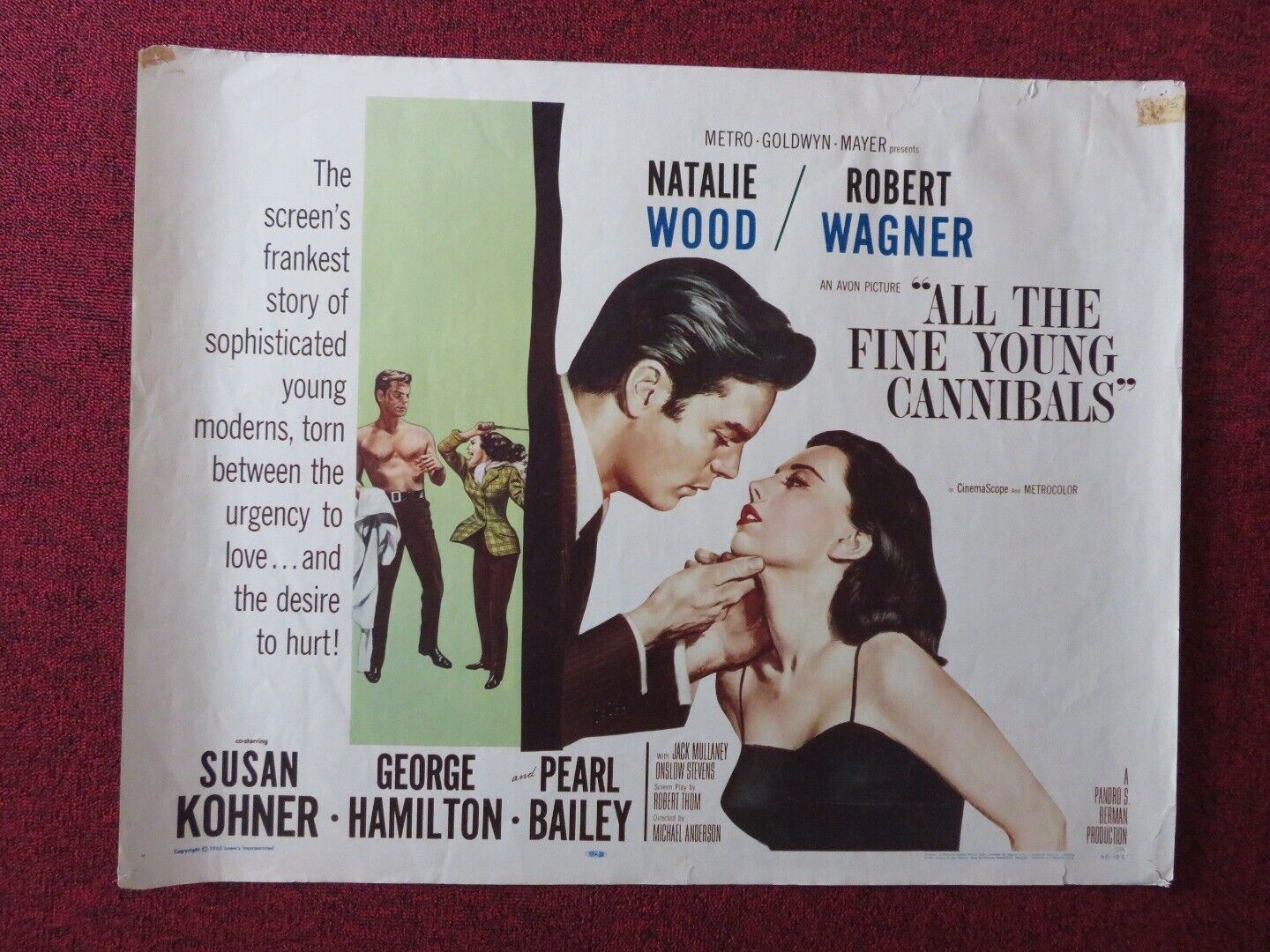 ALL THE FINE YOUNG CANNIBALS US HALF SHEET (22"x 28") POSTER NATALIE WOOD 1960 - Rendezvous Cinema