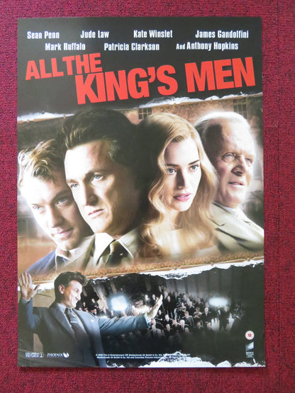 ALL THE KING'S MEN VHS VIDEO POSTER SEAN PENN JUDE LAW 2006 Rendezvous Cinema Movie posters