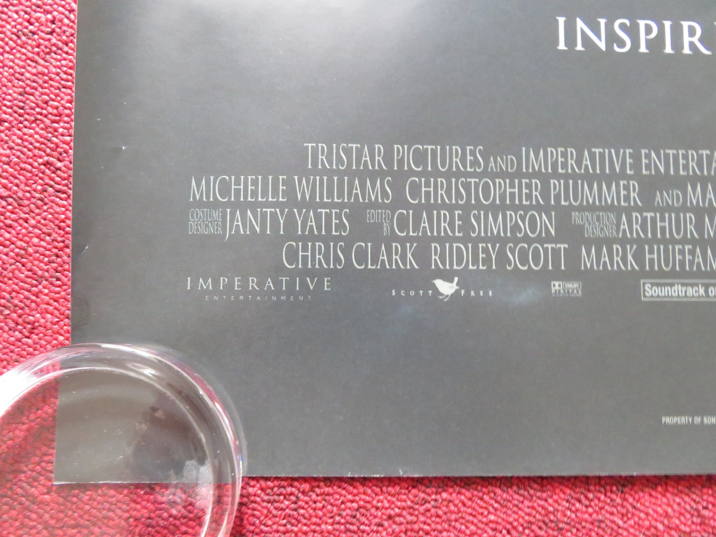 ALL THE MONEY IN THE WORLD UK QUAD ROLLED POSTER MICHELLE WILLIAMS 2017 Rendezvous Cinema Movie posters