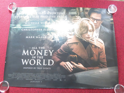 ALL THE MONEY IN THE WORLD UK QUAD ROLLED POSTER MICHELLE WILLIAMS 2017 Rendezvous Cinema Movie posters