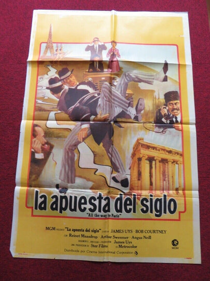 ALL THE WAY TO PARIS FOLDED ARGENTINA ONE SHEET POSTER JAMIE UYS BOB COURTNEY - Rendezvous Cinema