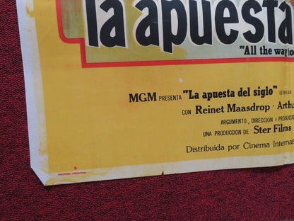 ALL THE WAY TO PARIS FOLDED ARGENTINA ONE SHEET POSTER JAMIE UYS BOB COURTNEY - Rendezvous Cinema