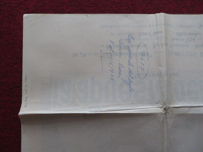 ALL THE WAY TO PARIS FOLDED ARGENTINA ONE SHEET POSTER JAMIE UYS BOB COURTNEY - Rendezvous Cinema