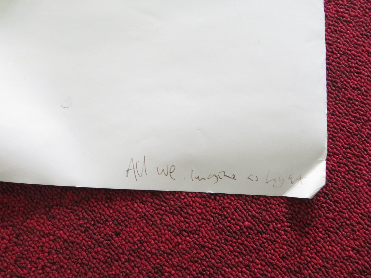 ALL WE IMAGINE AS LIGHT UK QUAD ROLLED POSTER KANI KUSRUTI DIVYA PRABHA 2024 Movie posters