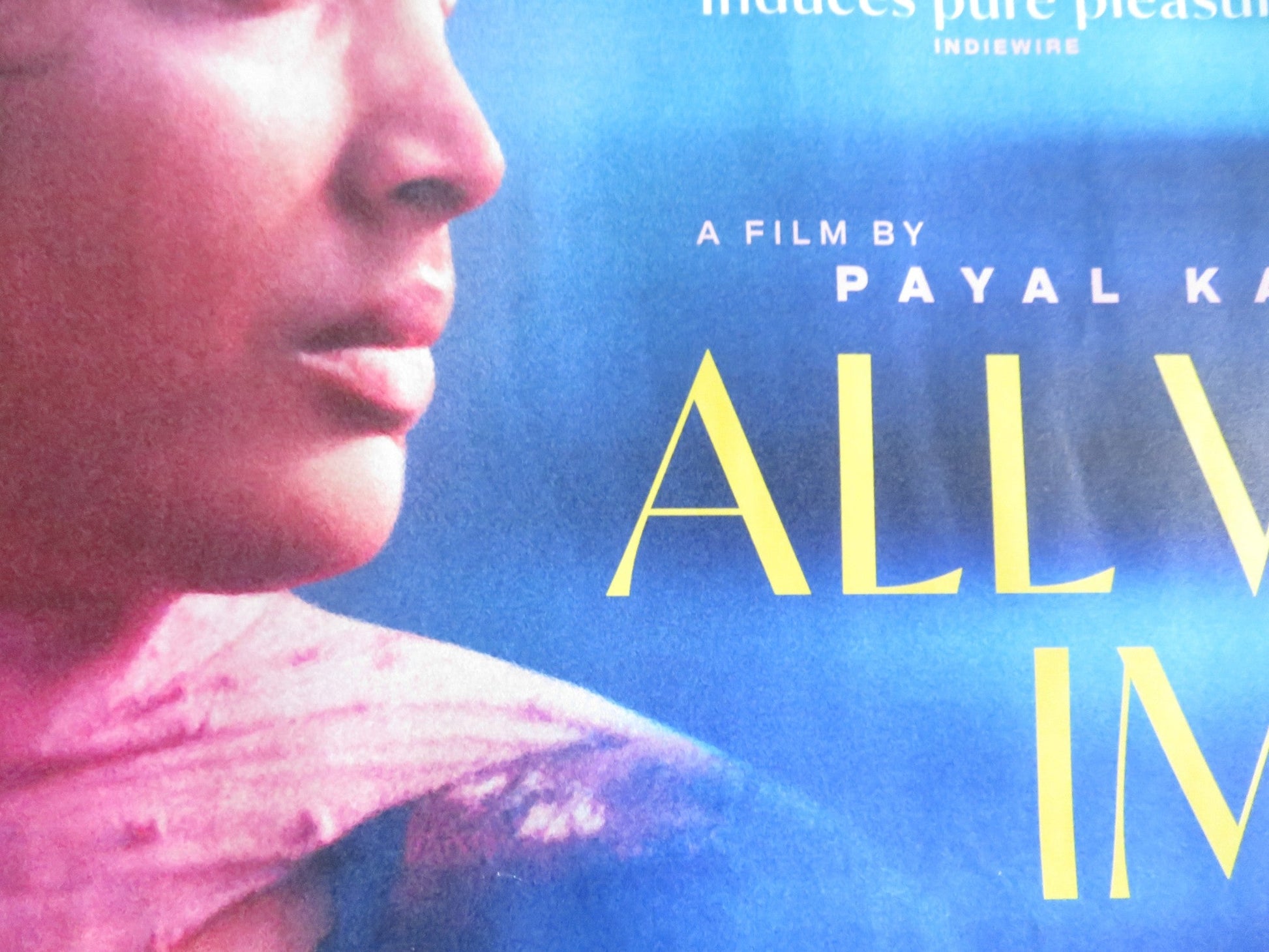 ALL WE IMAGINE AS LIGHT UK QUAD ROLLED POSTER KANI KUSRUTI DIVYA PRABHA 2024 Movie posters