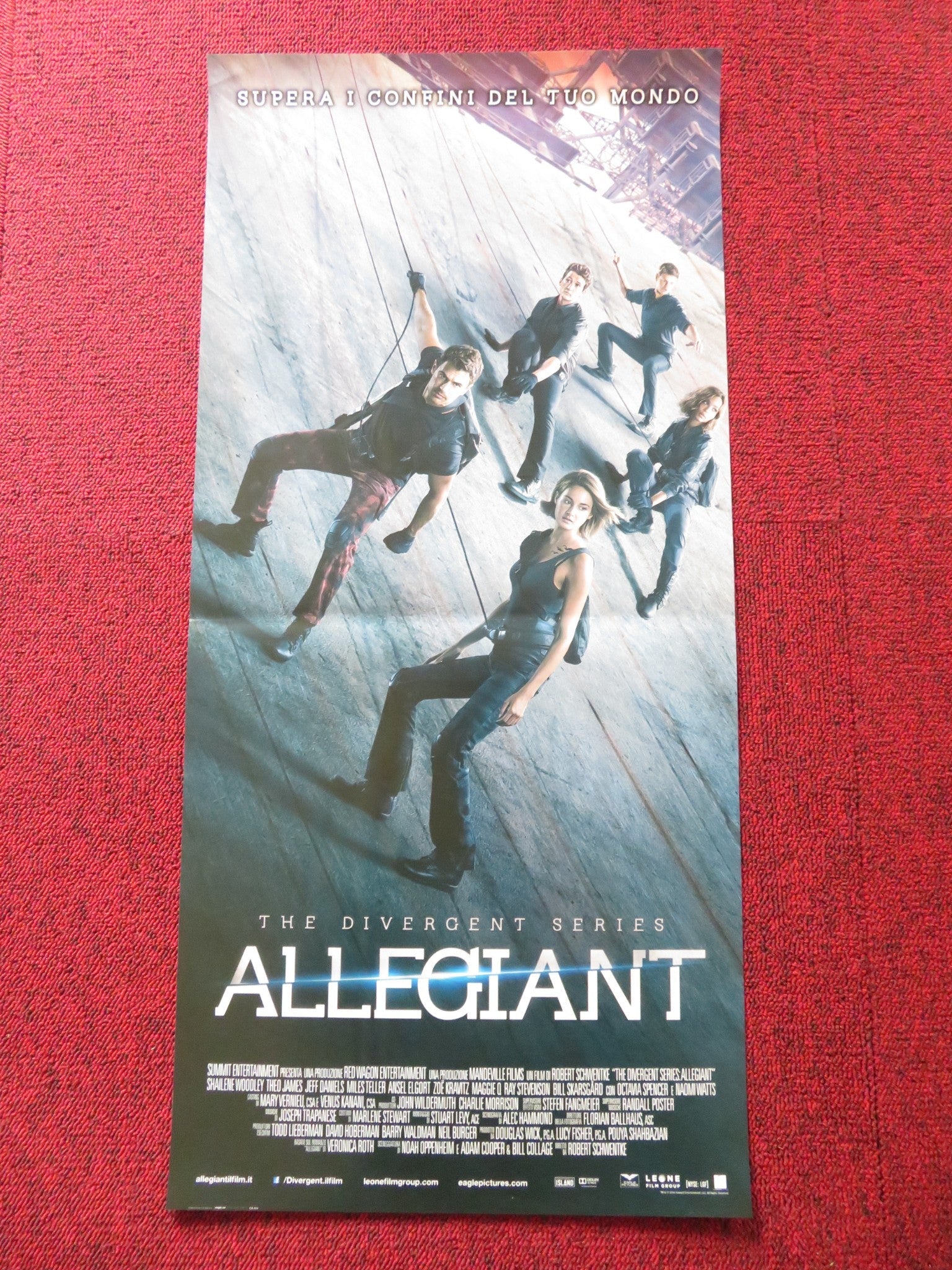 ALLEGIANT ITALIAN LOCANDINA POSTER THEO JAMES NAOMI WATTS 2016 Rendezvous Cinema Movie posters