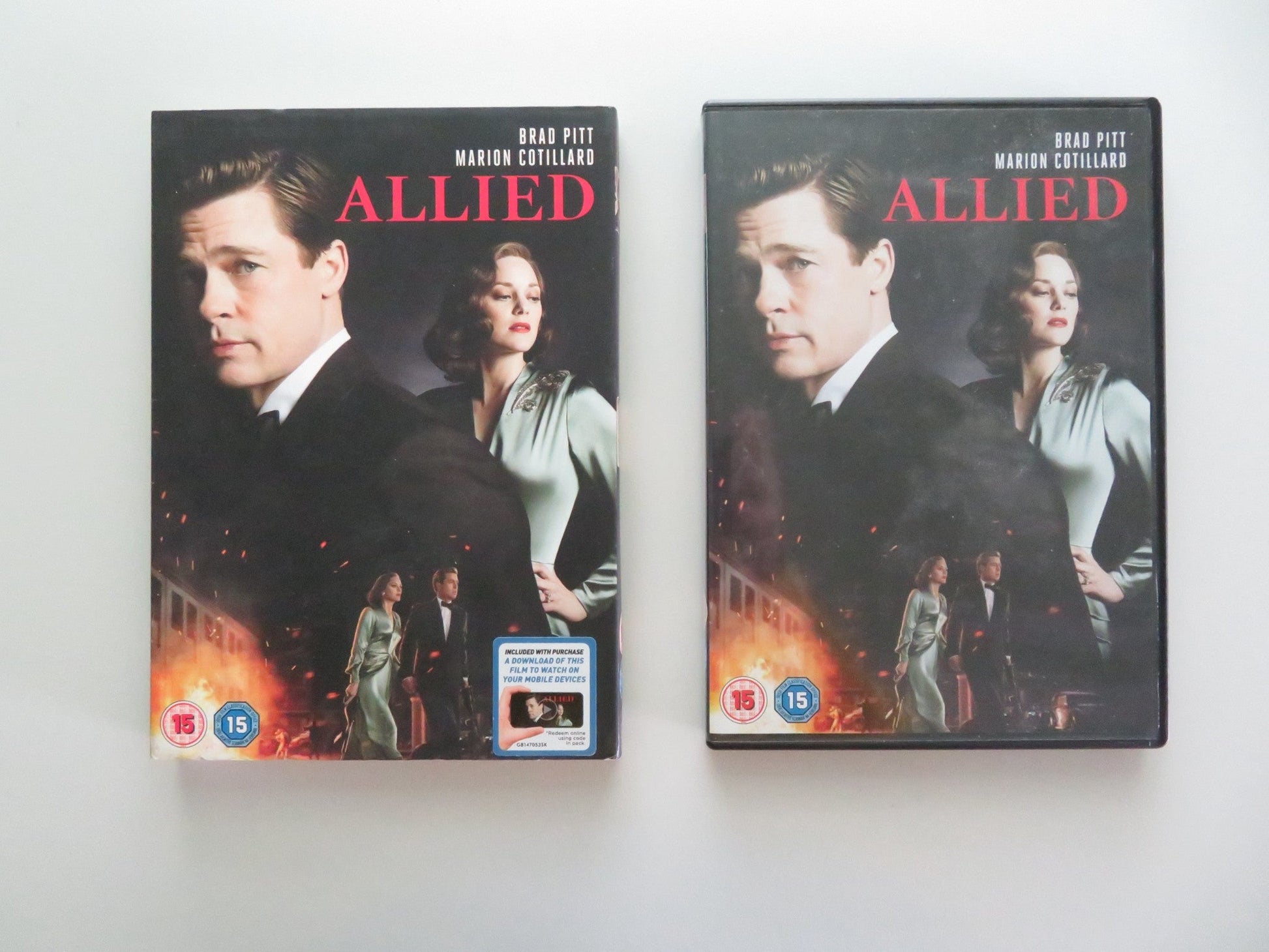 ALLIED (DVD) BRAD PITT MARION COTILLARD 2016 REGION 2 Movie posters
