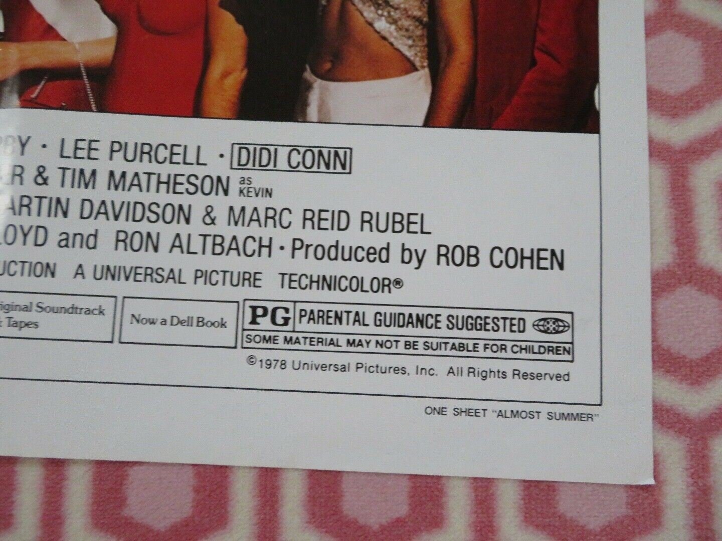 ALMOST SUMMER US ONE SHEET POSTER BRUNO KIRBY LEE PURCELL 1978 - Rendezvous Cinema