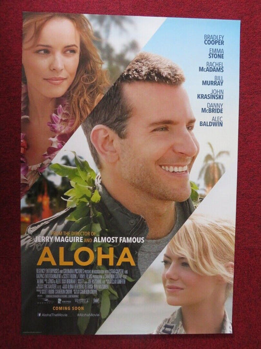 ALOHA- CAMPAIGN-B US ONE SHEET ROLLED POSTER BRADLEY COOPER EMMA STONE 2015 - Rendezvous Cinema