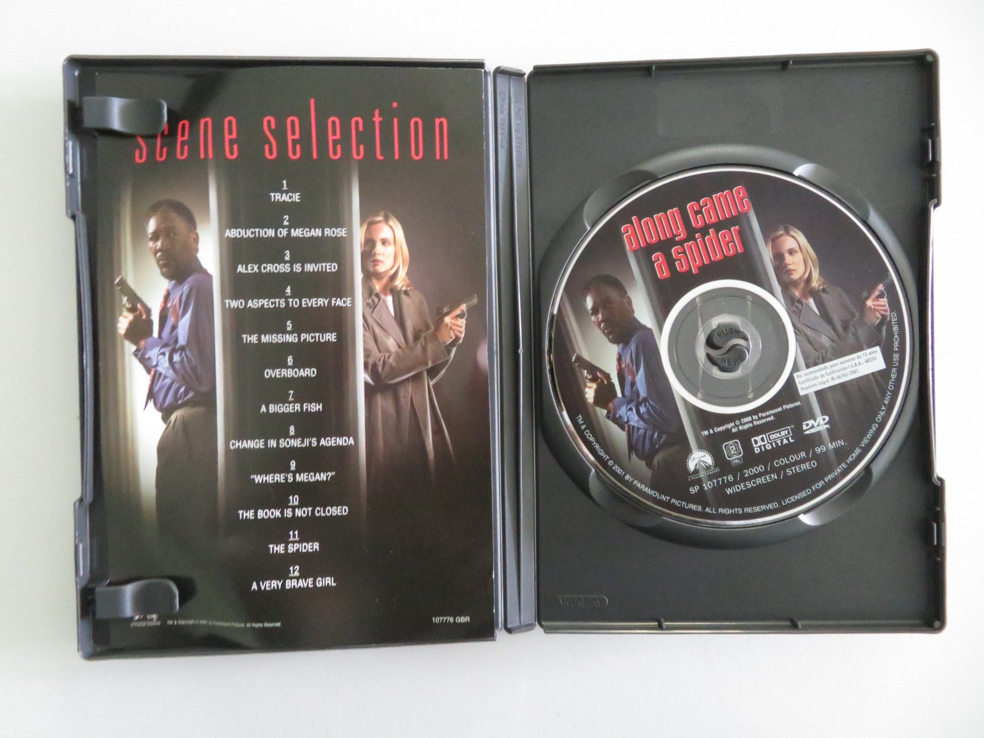 Along Came a Spider (DVD) Morgan Freeman Monica Potter 2001 Region 2 Movie posters