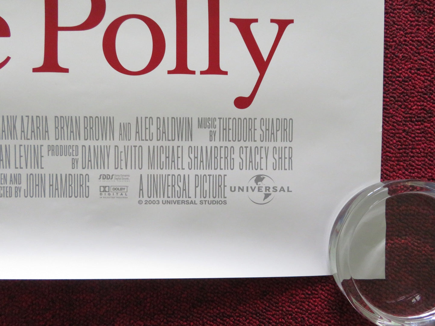 ALONG CAME POLLY - B US ONE SHEET ROLLED POSTER BEN STILLER JENNIFER ANISTON 2004 Movie posters