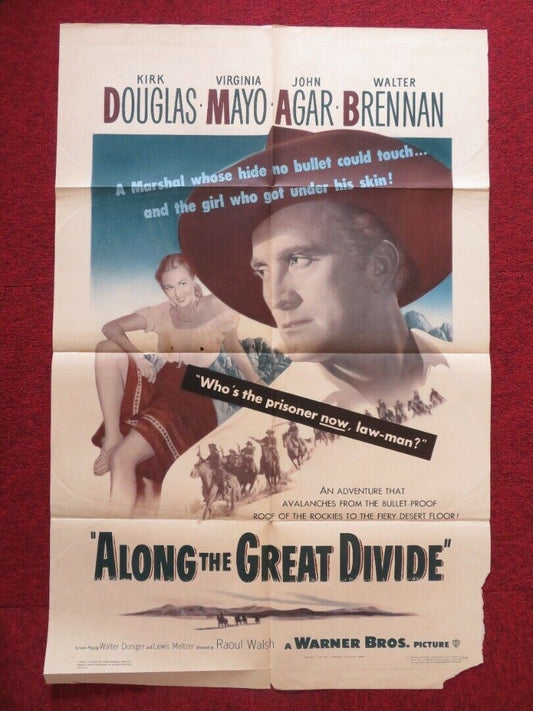 ALONG THE GREAT DIVIDE FOLDED US ONE SHEET POSTER KIRK DOUGLAS 1951 - Rendezvous Cinema