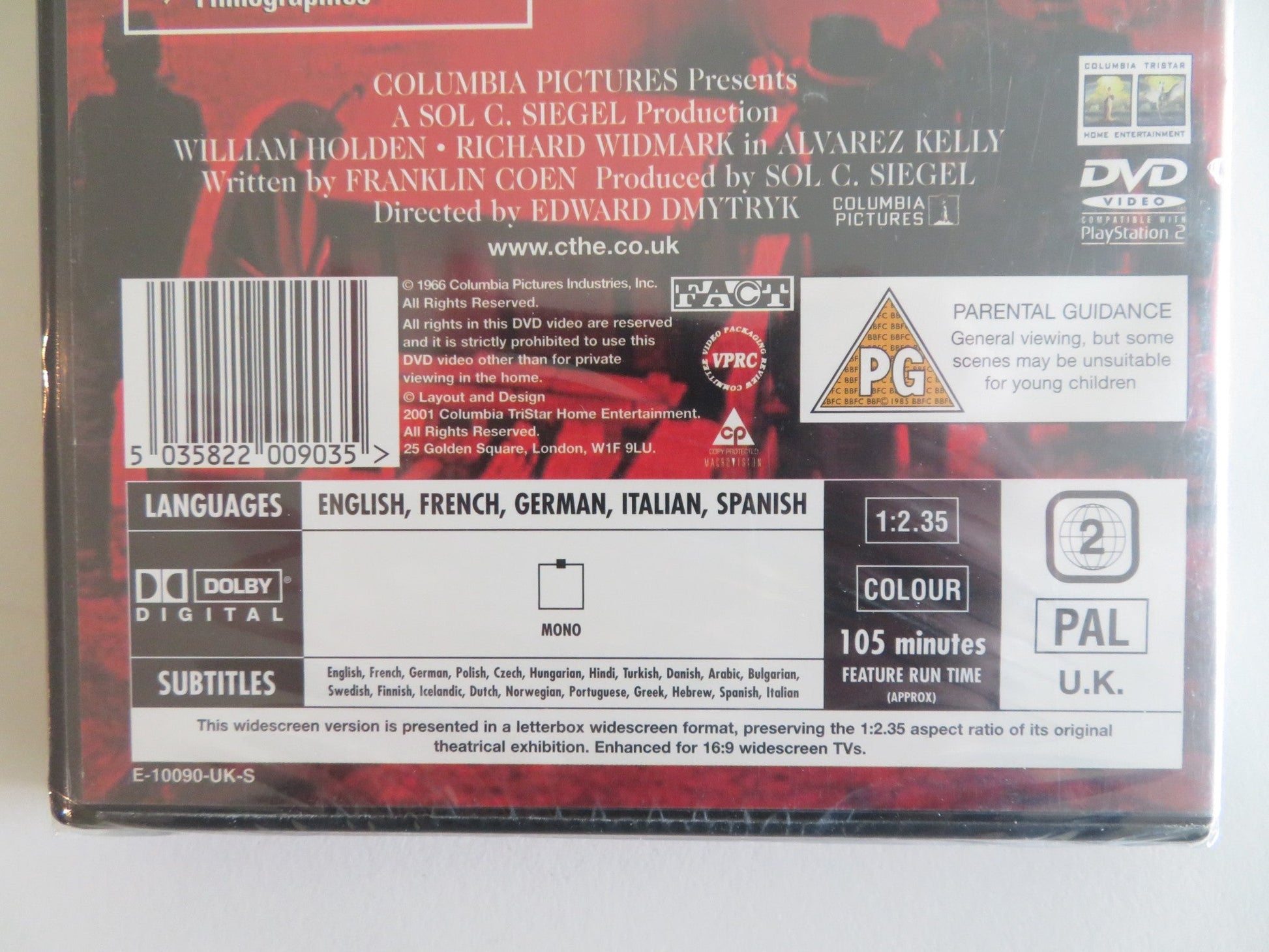 ALVAREZ KELLY (DVD) WILLIAM HOLDEN RICHARD WIDMARK 1966 REGION 2 Rendezvous Cinema Movie posters