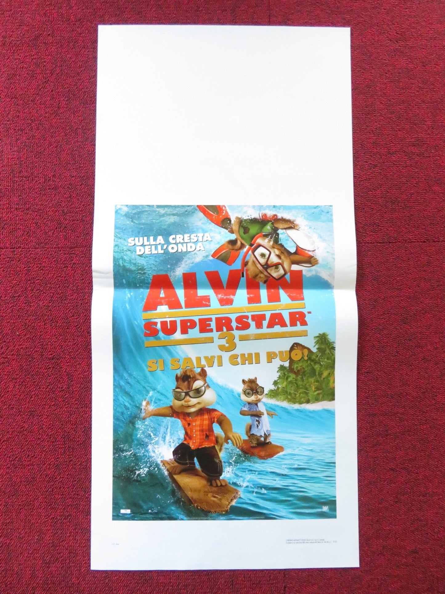 ALVIN AND THE CHIPMUNKS: CHIPWRECKED ITALIAN LOCANDINA POSTER JASON LEE 2011 - Rendezvous Cinema