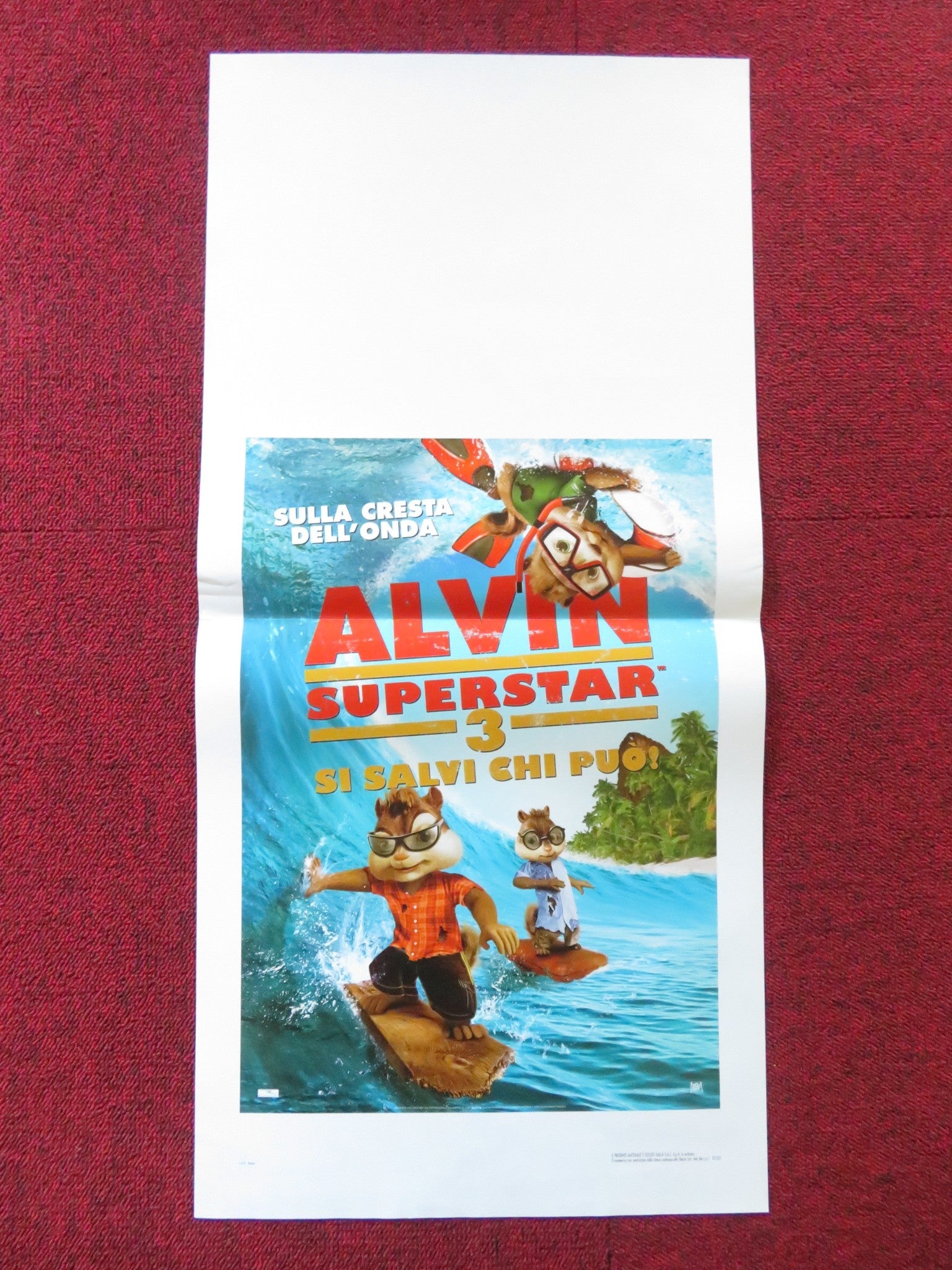 ALVIN AND THE CHIPMUNKS: CHIPWRECKED ITALIAN LOCANDINA POSTER JASON LEE 2011 - Rendezvous Cinema