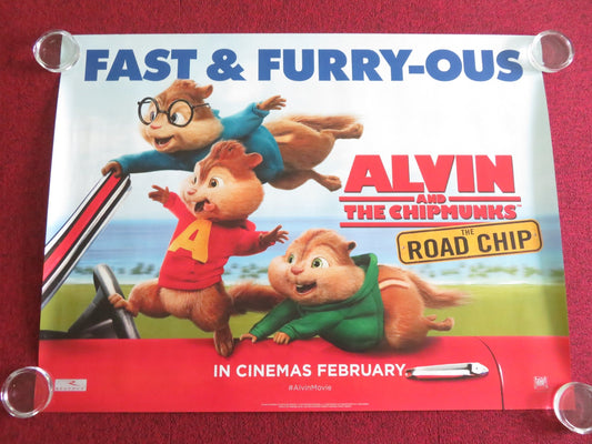 ALVIN AND THE CHIPMUNKS: THE ROAD CHIP UK QUAD ROLLED POSTER JASON LEE 2015 Movie posters