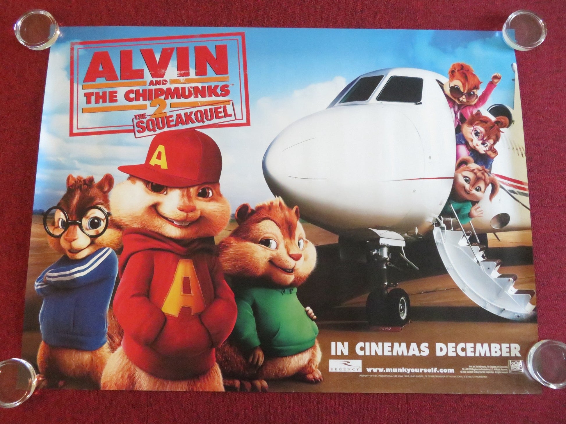 ALVIN AND THE CHIPMUNKS: THE SQUEAKQUEL - B UK QUAD ROLLED POSTER JASON LEE 2009 Movie posters