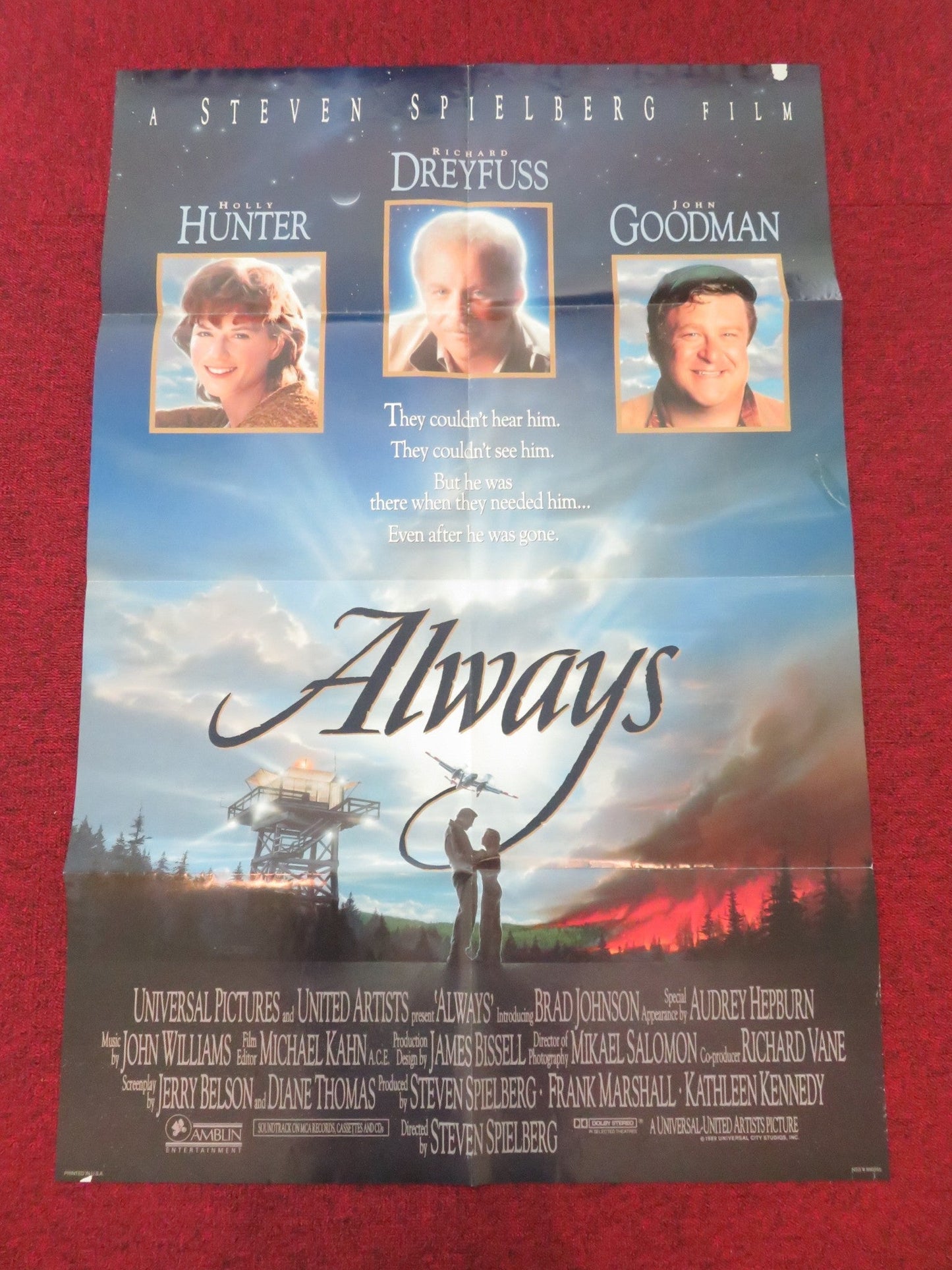Always Folded US One Sheet Poster Richard Dreyfuss Holly Hunter J. Goodman 1989 Movie posters