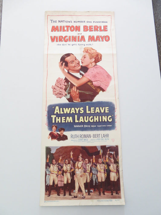 ALWAYS LEAVE THEM LAUGHING US INSERT POSTER MILTON BERLE VIRGINIA MAYO 1949 Rendezvous Cinema Movie posters