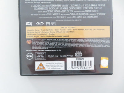 AMADEUS (DVD) TOM HULCE F. MURRAY ABRAHAM 1984 REGION 2 Movie posters