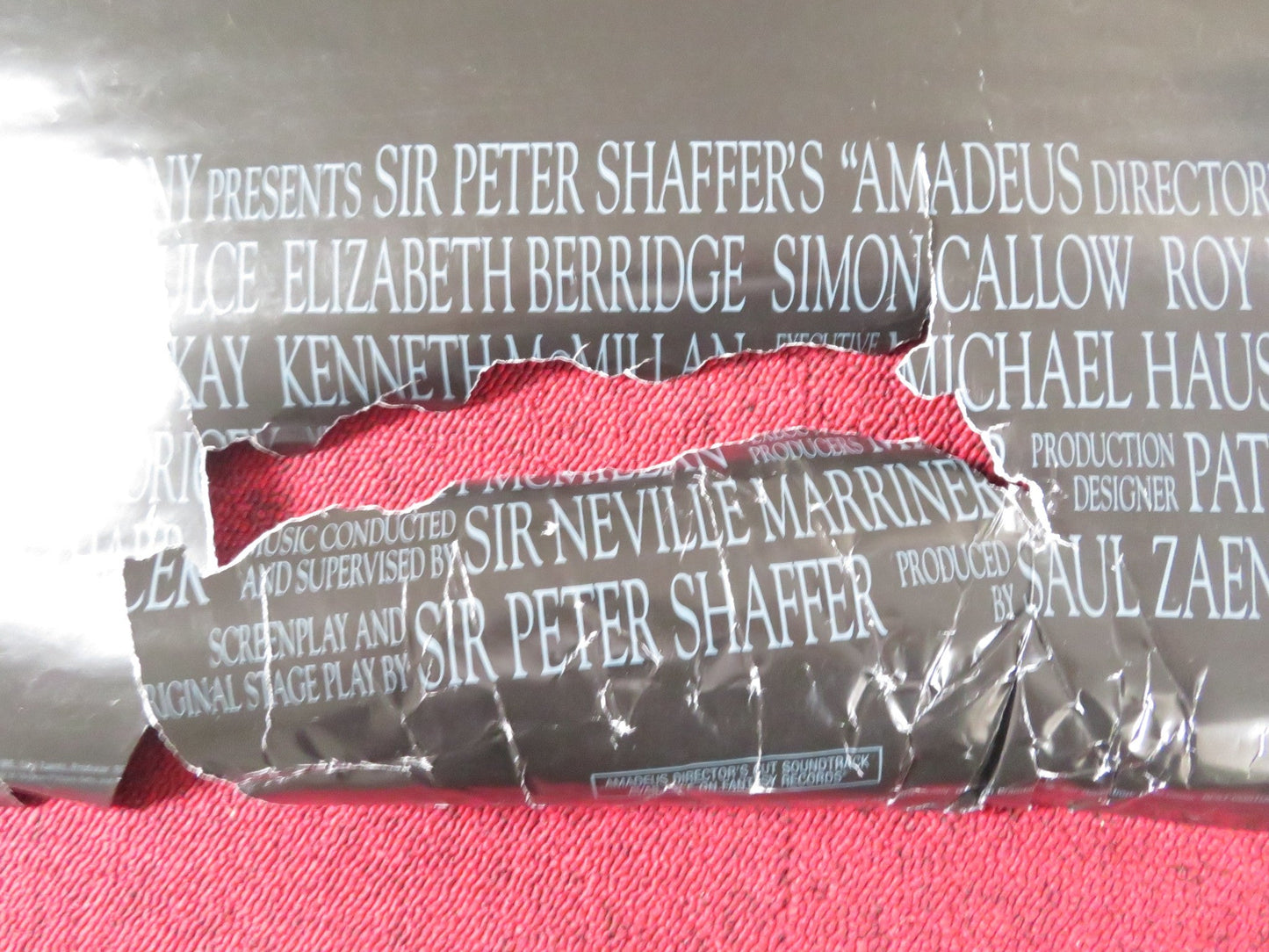 AMADEUS US ONE SHEET ROLLED POSTER TOM HULCE F. MURRAY ABRAHAM 1984 - Rendezvous Cinema