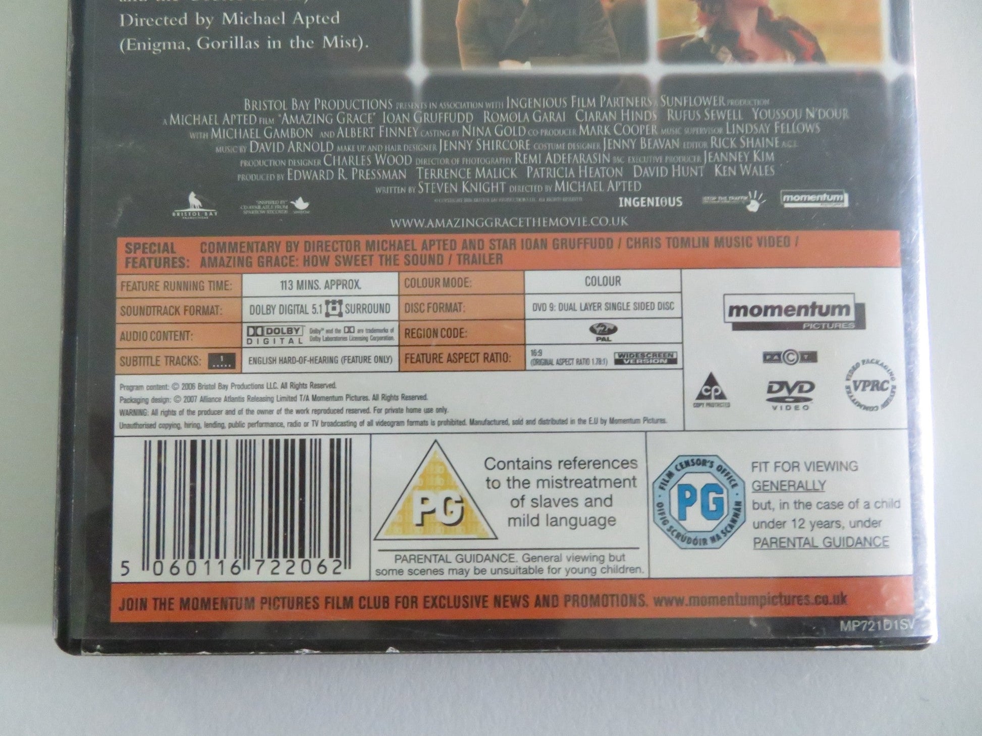 AMAZING GRACE (DVD) IOAN GRUFFUDD ALBERT FINNEY 2006 REGION 2 Movie posters