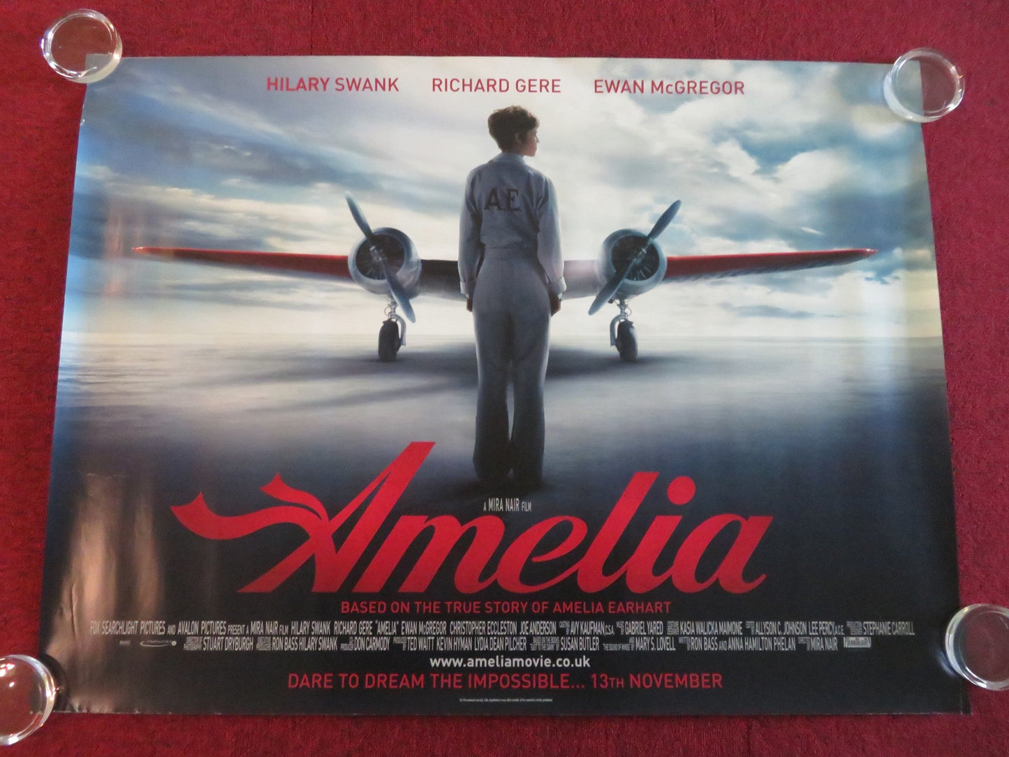 AMELIA UK QUAD ROLLED POSTER HILARY SWANK RICHARD GERE 2009 Movie posters