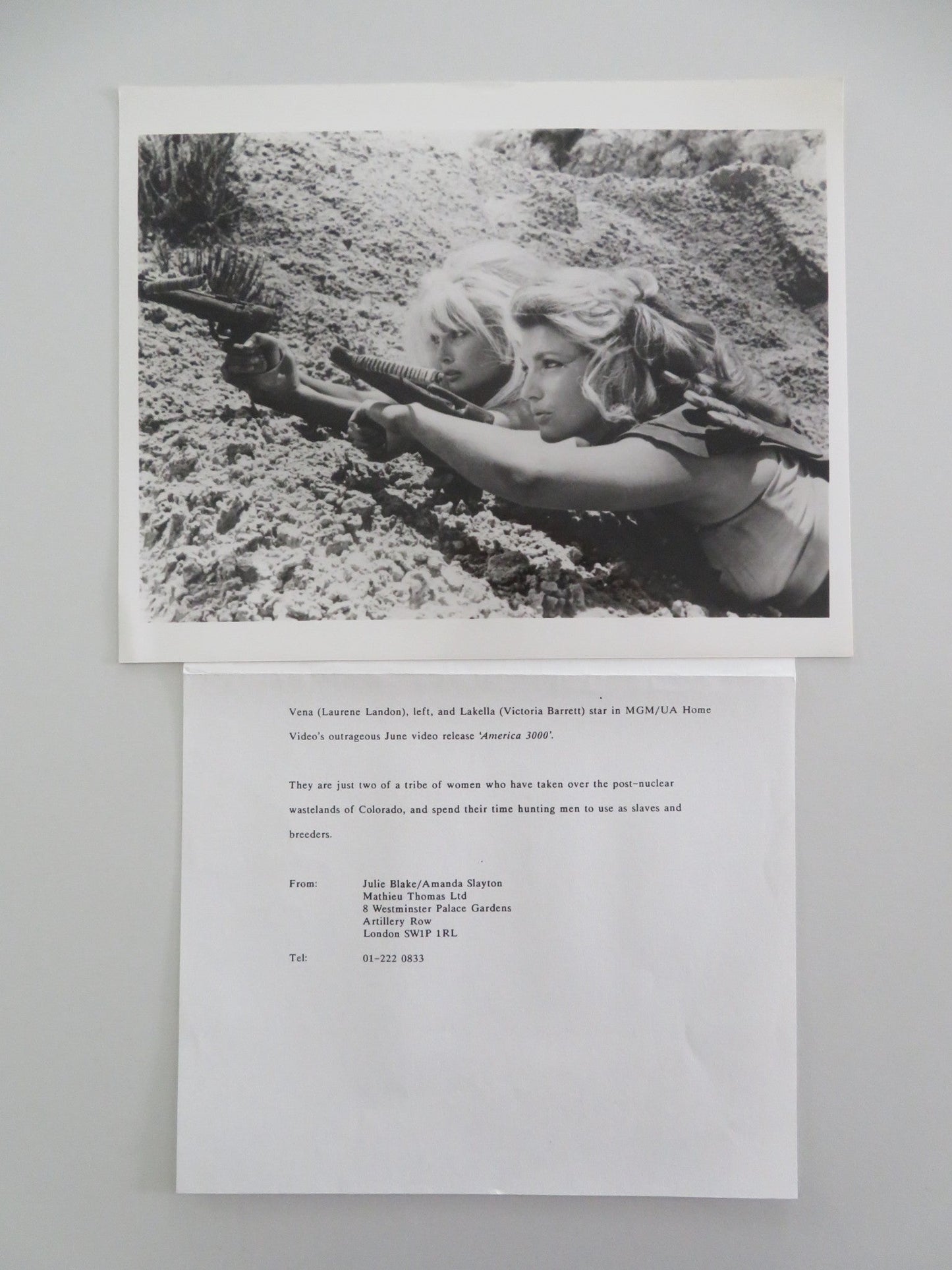 AMERICA 3000 MOVIE STILL PHOTO LAURENE LANDON VICTORIA BARRETT 1986 Movie posters