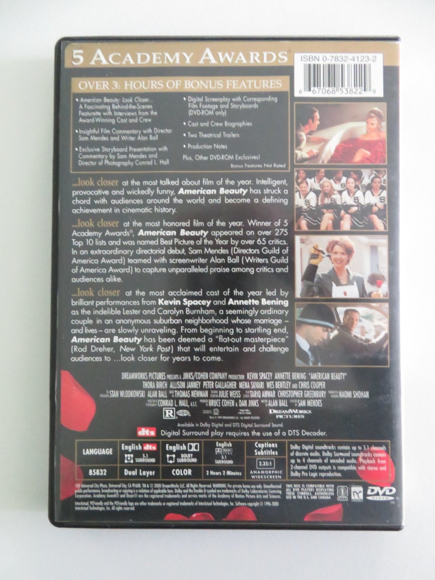 American Beauty - B (DVD) Kevin Spacey Annette Bening 1999 Region 1 Movie posters