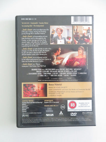 AMERICAN BEAUTY (DVD) KEVIN SPACEY ANNETTE BENING 1999 REGION 2, 4 Movie posters