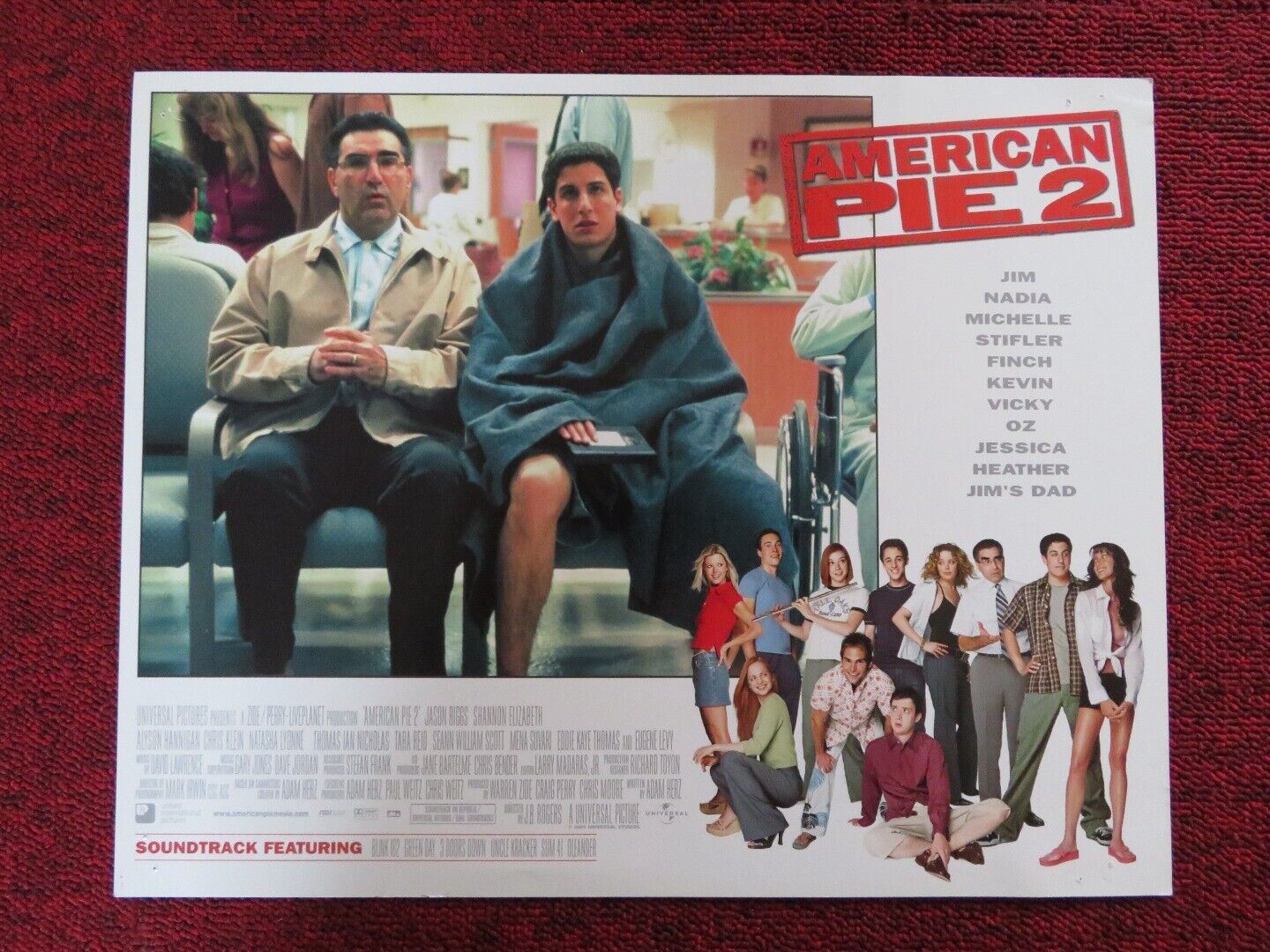 AMERICAN PIE 2 -B US LOBBY CARD EUGENE LEVY JASON BIGGS 2001 - Rendezvous Cinema