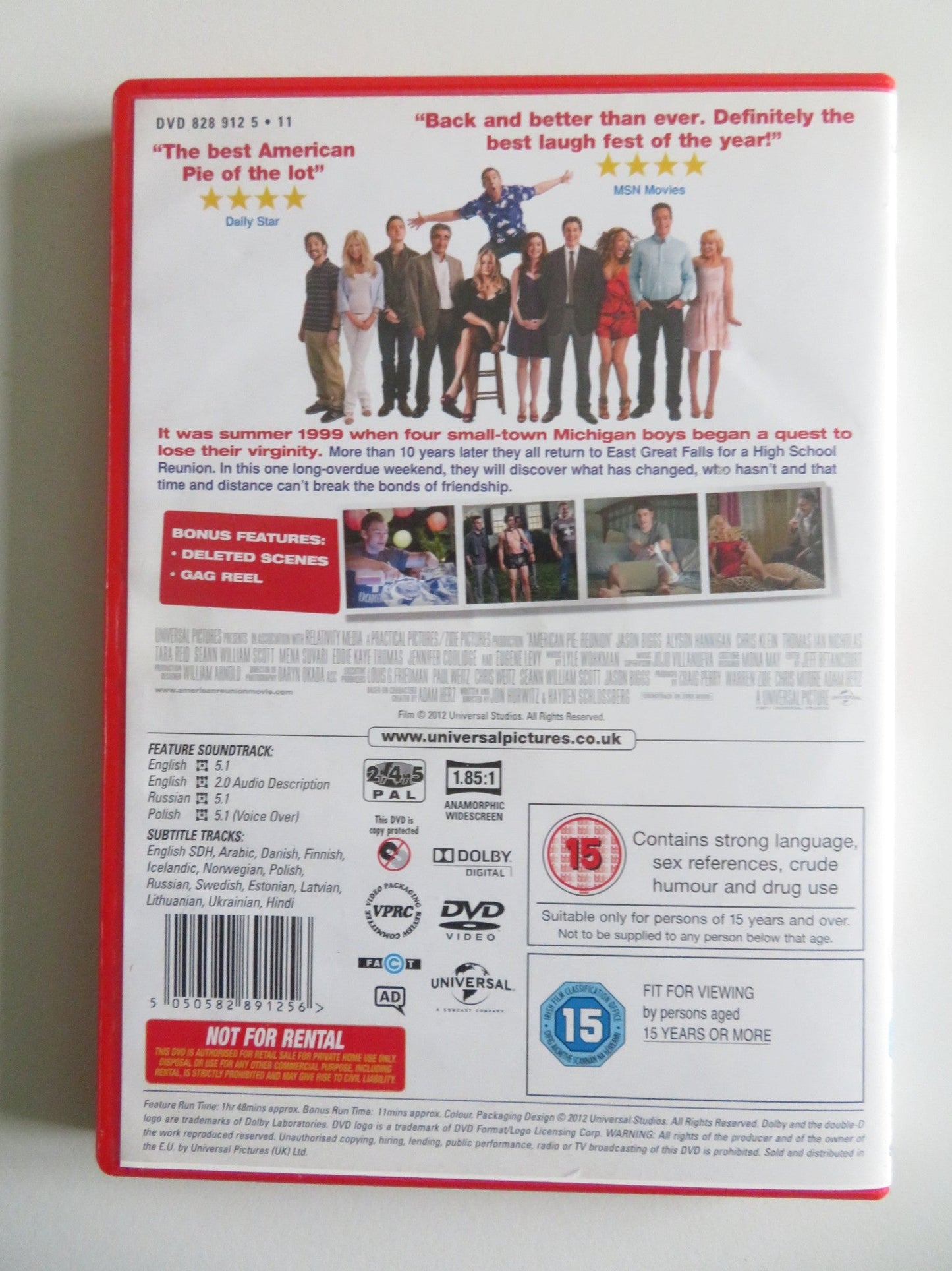 AMERICAN PIE: REUNION (DVD) JASON BIGGS ALYSON HANNIGAN 2012 REGION 2,4,5 Movie posters