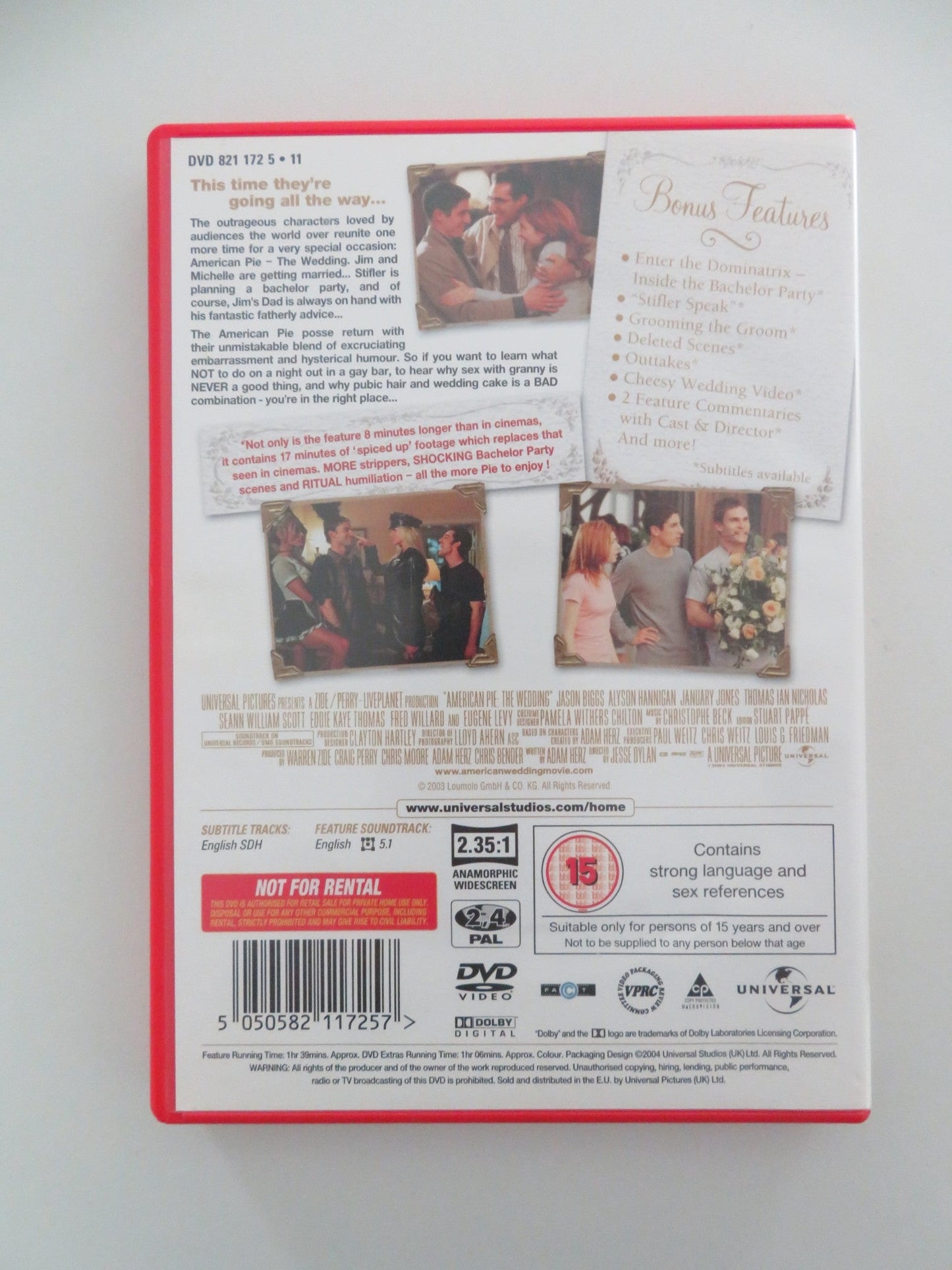 AMERICAN PIE: THE WEDDING (DVD) JASON BIGGS EUGENE LEVY 2003 REGION 2,4 Movie posters