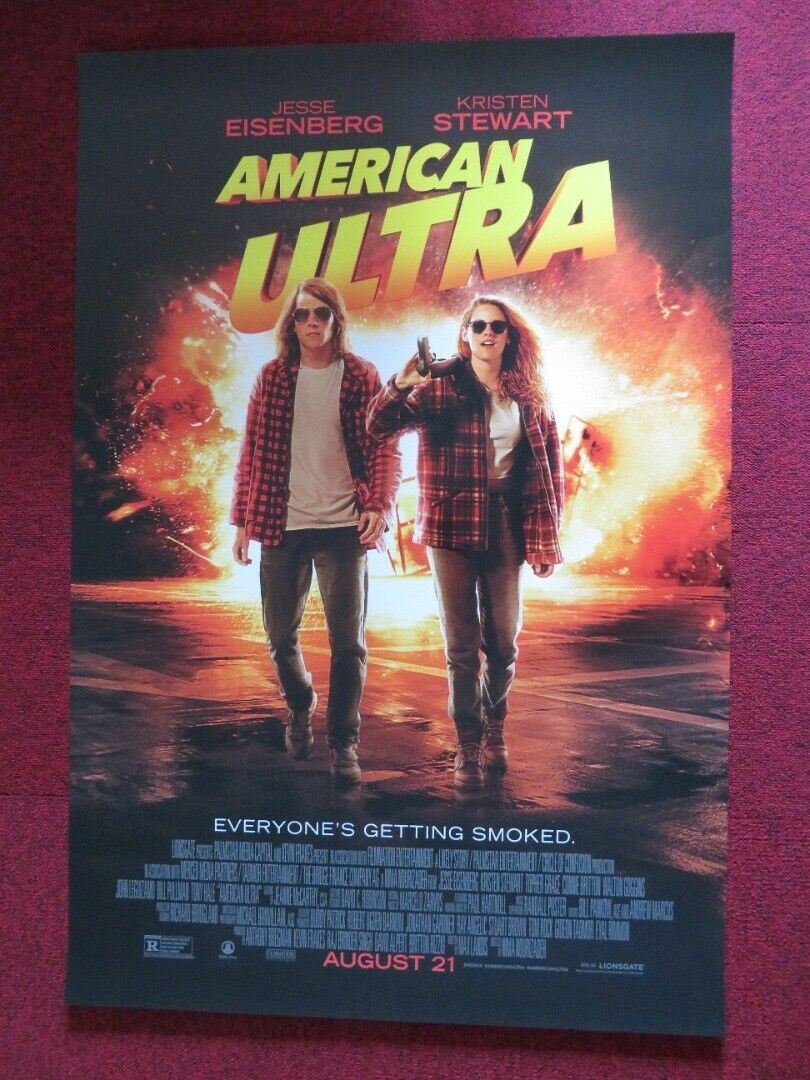 AMERICAN ULTRA US ONE SHEET ROLLED POSTER JESSE EISENBERG KRISTEN STEWART 2015 - Rendezvous Cinema