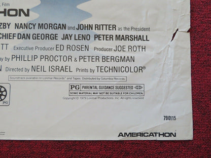 AMERICATHON FOLDED US ONE SHEET POSTER HARVEY KORMAN MEAT LOAF 1979 - Rendezvous Cinema