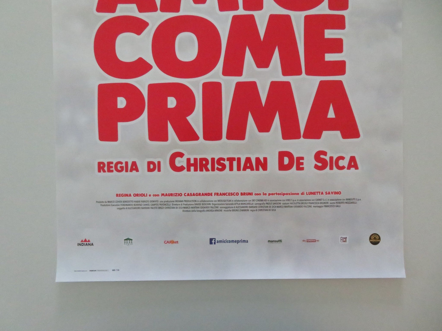 AMICI COME PRIMA ITALIAN LOCANDINA POSTER MASSIMO BOLDI CHRISTIAN DE SICA 2018 Movie posters