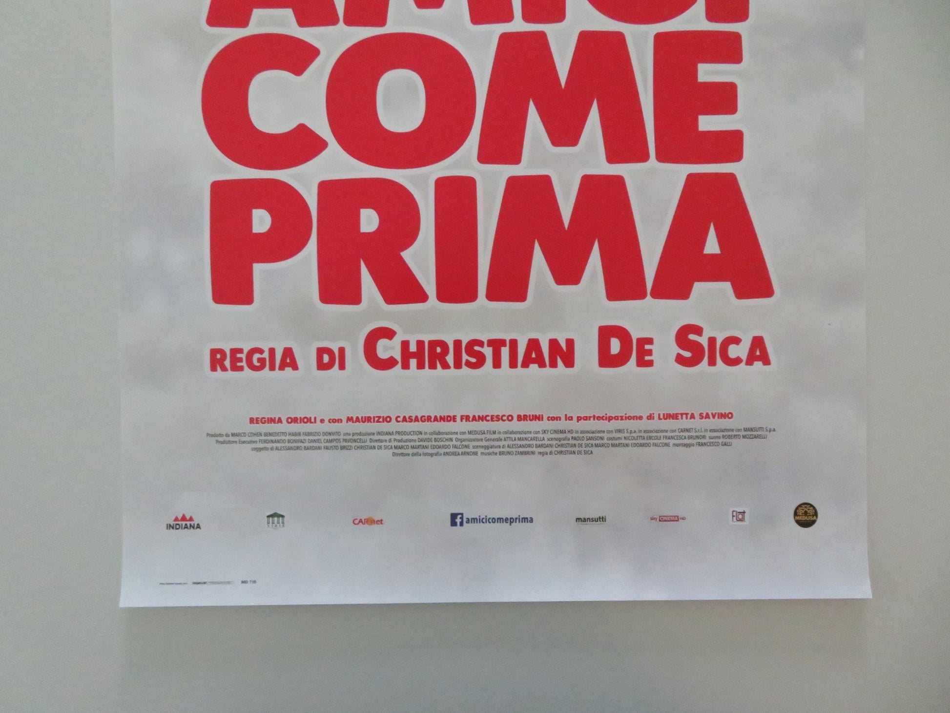 AMICI COME PRIMA ITALIAN LOCANDINA POSTER MASSIMO BOLDI CHRISTIAN DE SICA 2018 Movie posters