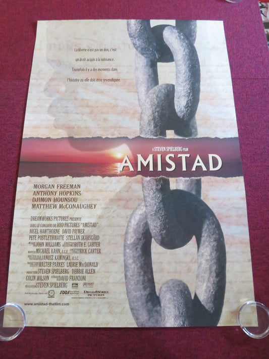 AMISTAD US ONE SHEET ROLLED POSTER MORGAN FREEMAN ANTHONY HOPKINS 1997 Rendezvous Cinema Movie posters