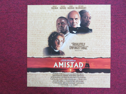 AMISTAD VHS VIDEO POSTER MORGAN FREEMAN ANTHONY HOPKINS 1997 Rendezvous Cinema Movie posters