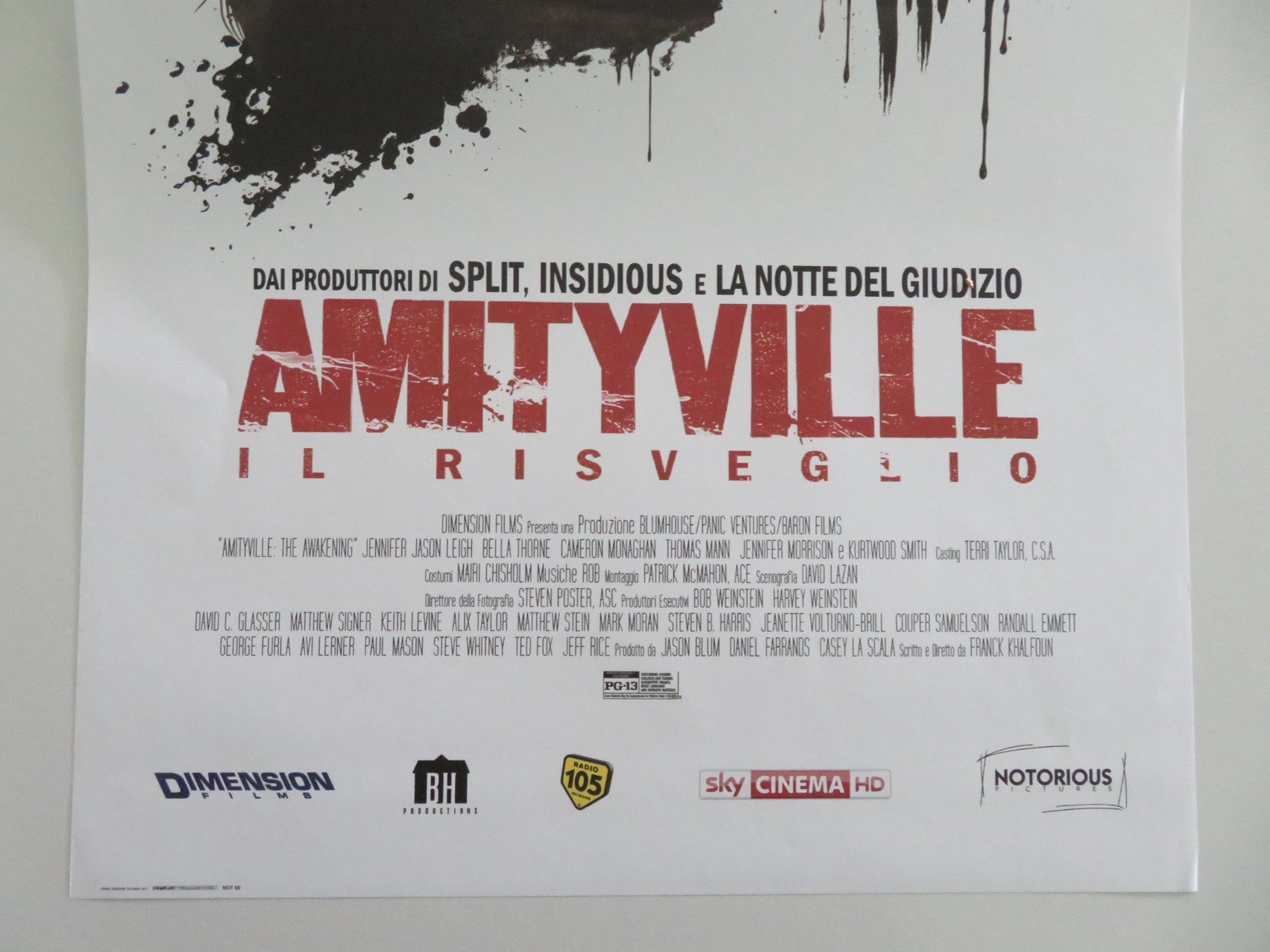 Amityville: The Awakening Italian Locandina Poster Jennifer Jason Leigh 2017 Movie posters