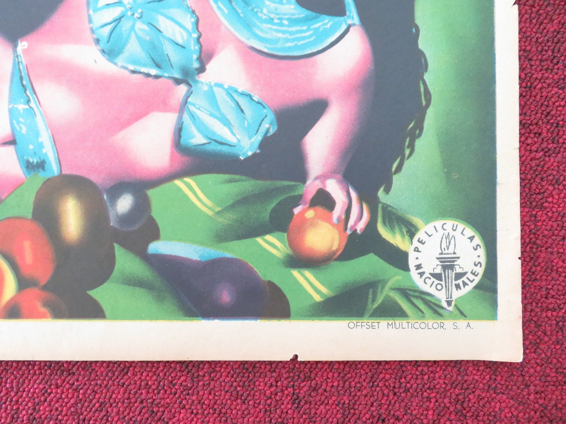 AMOR DE LOCURA MEXICAN POSTER ROLLED NINI MARSHALL OSCAR PULIDO 1953 Movie posters