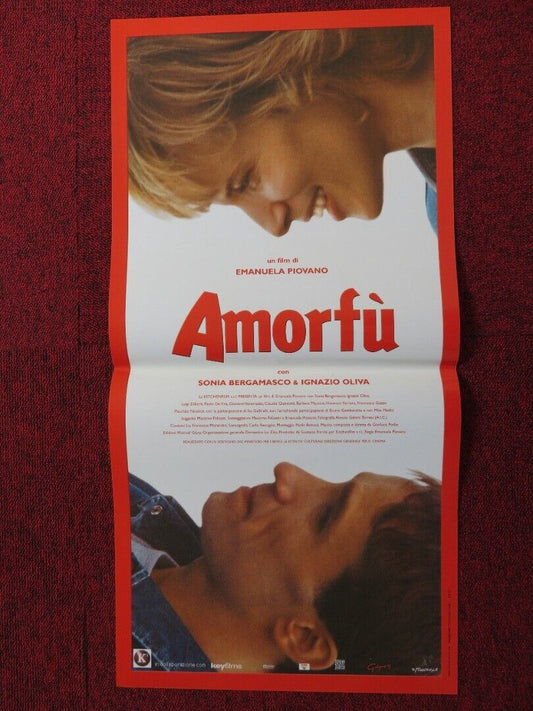 AMORFU ITALIAN LOCANDINA (25"x12.5") POSTER SONIA BERGAMASCO IGNAZIO OLIVA 2003 - Rendezvous Cinema