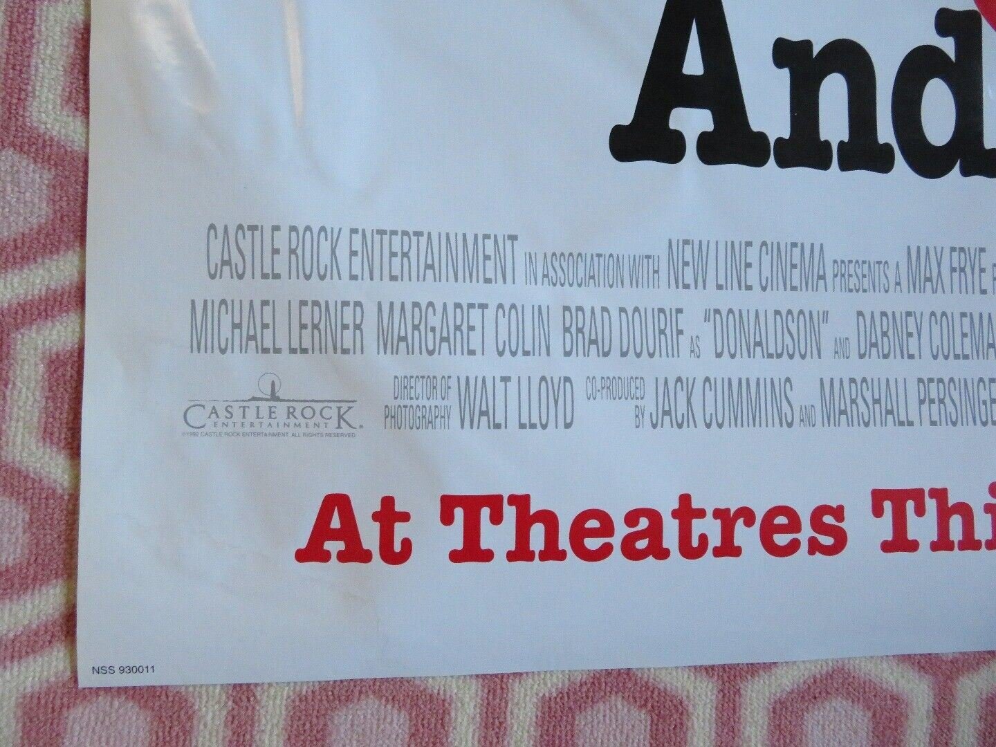 AMOS & ANDREW US ONE SHEET ROLLED POSTER NICHOLAS CAGE SAMUEL L JACKSON 1993 - Rendezvous Cinema