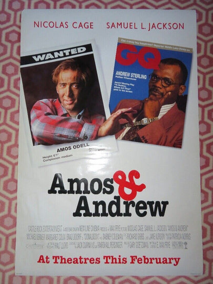 AMOS & ANDREW US ONE SHEET ROLLED POSTER NICHOLAS CAGE SAMUEL L JACKSON 1993 - Rendezvous Cinema