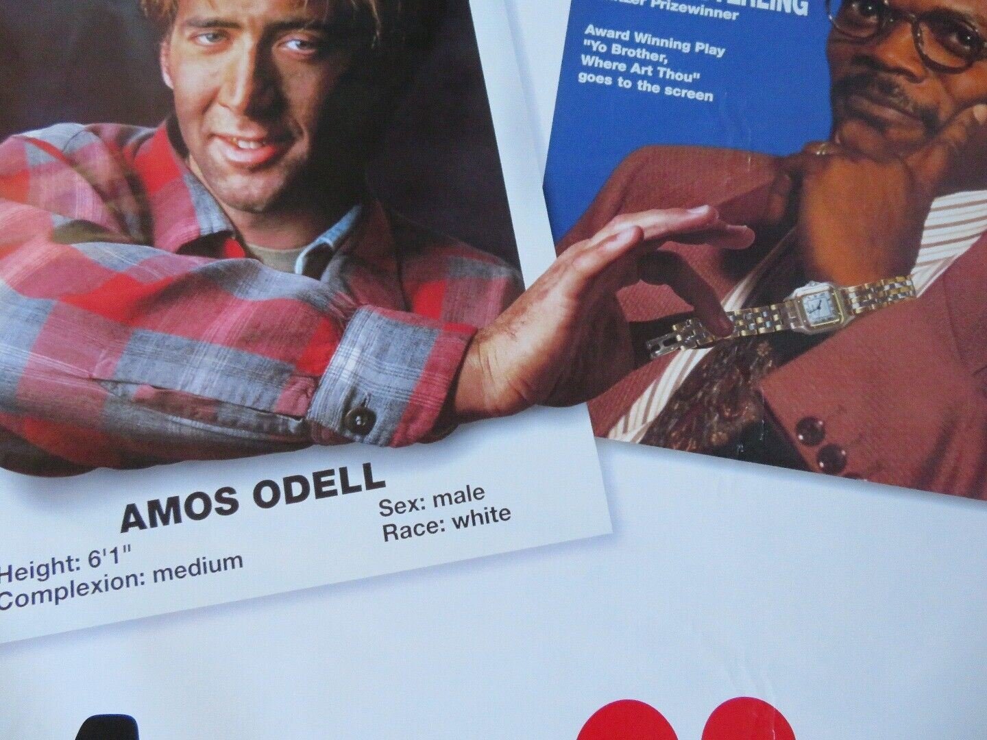 AMOS & ANDREW US ONE SHEET ROLLED POSTER NICHOLAS CAGE SAMUEL L JACKSON 1993 - Rendezvous Cinema